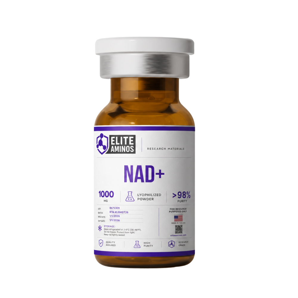 NAD+ 1000mg lyophilized research peptide vial – Elite Aminos
